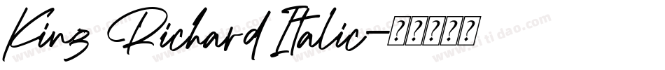 King Richard Italic字体转换